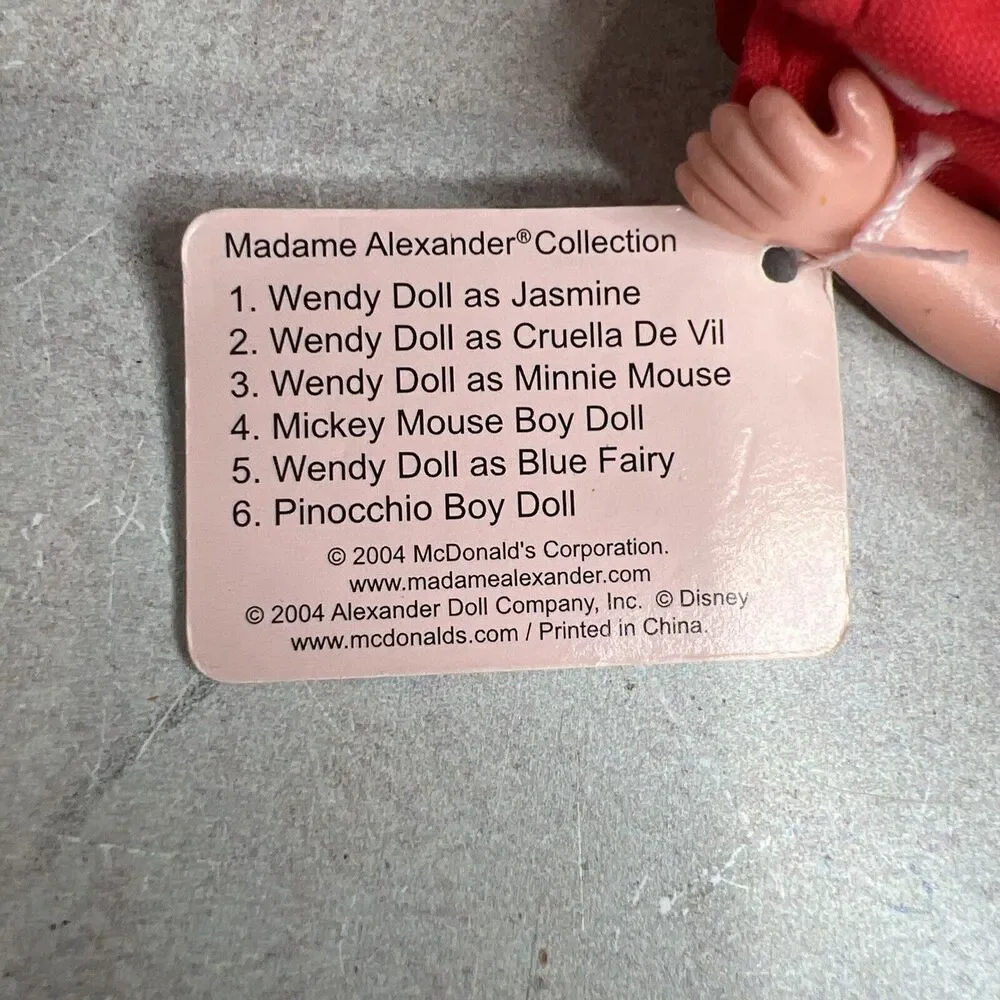 2004 Madame Alexander McDonald's Happy Meal Toy WENDY as‎ MINNIE MOUSE 5.5